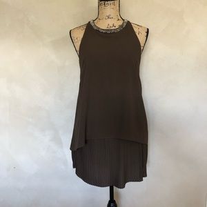 5/$25 Astr tunic with beaded neckline